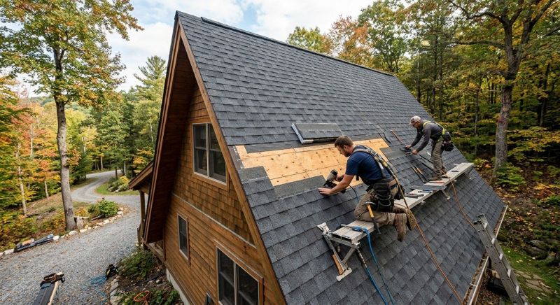 A Frame Roof Repair in Fauquier County, VA