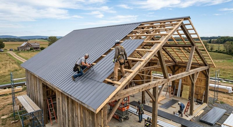 Barn Roof Construction in Fauquier County, VA