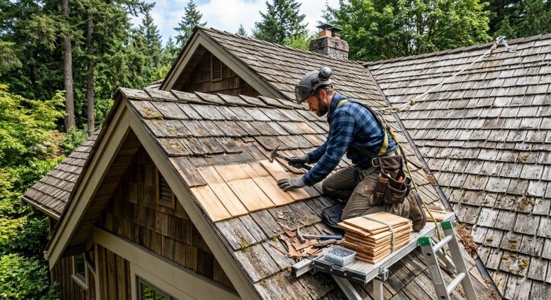 Cedar Shake Roof Repair in Aldie, VA