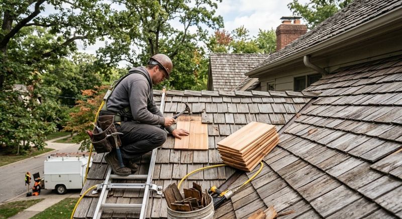 Cedar Shake Roof Repair in Marshall, VA