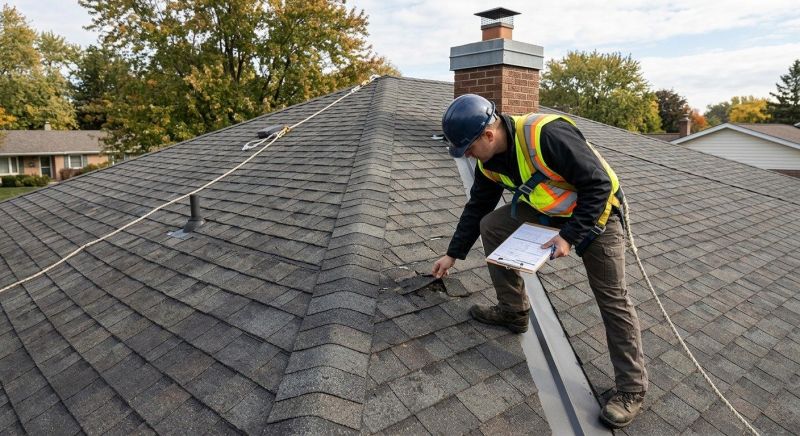 Roof Damage Inspection in Chantilly, VA
