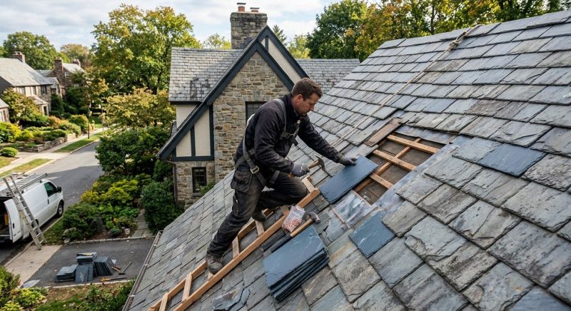 Slate Shingle Replacement in Fauquier County, VA