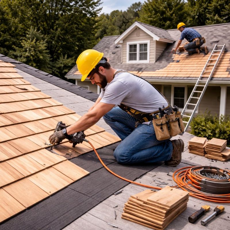 Wood Roofing Installation in Remington, VA